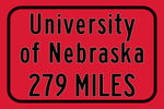 University of Nebraska Cornhuskers Sign/ Custom College Highway Distance sign /University of Nebraska Cornhuskers  Lincoln Nebraska