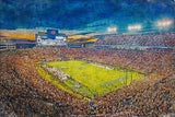 Canvas-Print of Auburn Tigers, Jordan-Hare Stadium , Watercolor Digital Sketch Print Canvas Print, Tigers Football, Auburn Alabama