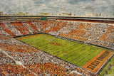 Oklahoma State Cowboys , Boone Pickens Stadium, Watercolor Digital Sketch Print Canvas Print, Oklahoma State University, Stillwater Oklahoma