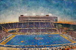 Boise State Broncos, Alberstons Stadium , Watercolor Digital Sketch Print Canvas Print, Broncos Football, Boise State University