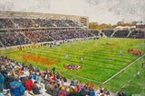 Princeton Tigers, Princeton Stadium , Watercolor Digital Sketch Print Canvas Print,  Princeton New Jersey, Princeton university
