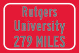 Rutgers University Custom College Highway Distance sign /Rutgers University Scarlet Knights highway sign