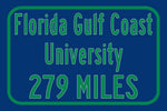 Florida Gulf Coast University / Custom College Highway Distance Sign / Florida Gulf Coast University/ Florida Gulf Coast Eagles, Fort Myers