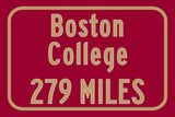 Boston College Custom College Highway Distance Sign /Boston College Eagles / Boston Sign/ Boston College Wall art/ Boston College Eagles