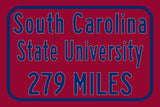 South Carolina State University / Custom College Highway Distance Sign / South Carolina State Bulldogs / Orangeburg South Carolina /