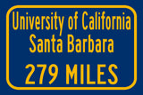 University of California Santa Barbara / Custom College Highway Distance Sign / UC Santa Barbara Gauchos / UC Santa Barbara Wallart