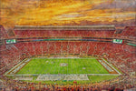 Canvas-Print of Alabama Crimson Tide, Bryant-Denny Stadium , Watercolor Digital Sketch Print Canvas Print, Bama Football, Tuscaloosa Alabama