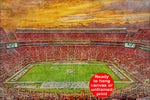 Canvas-Print of Alabama Crimson Tide, Bryant-Denny Stadium , Watercolor Digital Sketch Print Canvas Print, Bama Football, Tuscaloosa Alabama