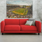 Canvas-Print of Baylor Bears, McLane Stadium , Watercolor Digital Sketch Print Canvas Print, Bears Football, Waco Texas