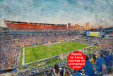 Canvas-Print of Pittsburgh Panthers, University of Pittsburgh , Watercolor Digital Sketch Print Canvas Print, Pittsburgh Pennsylvania