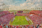 South Carolina Gamecocks, Williams-Brice Stadium , Watercolor Digital Sketch Print Canvas Print, Gamecocks Football, Columbia South Carolina