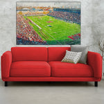 Canvas-Print of Harvard Crimson, Harvard Stadium , Watercolor Digital Sketch Print Canvas Print, Boston Massachusetts, Harvard University