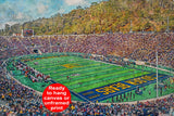 Canvas-Print of Berkley Bears, California Memorial Stadium , Watercolor Digital Sketch Print Canvas Print, UC Berkley, Berkley California