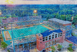 Brooks Stadium, Coastal Carolina Chanticleers , Watercolor Digital Sketch Print Canvas Print, Coastal Carolina University, Conway