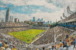 Canvas-Print of Georgia Tech, Yellow Jackets Bobby Dodd Stadium Watercolor art, Watercolor Digital Sketch Print Canvas Print