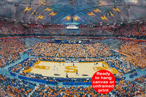 Canvas-Print of Syracuse University Orange, JMA Wireless Dome , Syracuse University Men's Basketball
