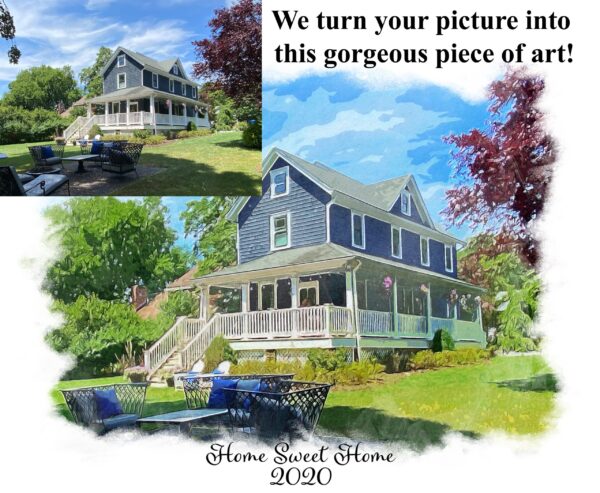 Custom Watercolor Home Prints