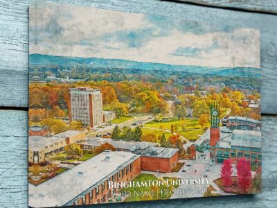 Binghamton University Campus in New York with a nature preserve and know for its beauty