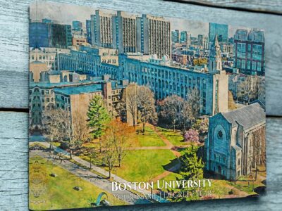 Boston University  in downtown Boston next to the Charles river with downtown vibe  or Boston