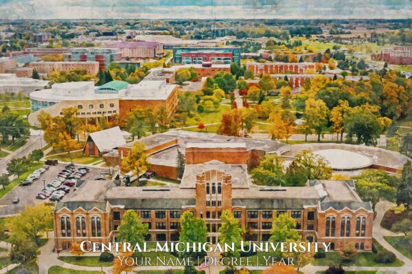 Central Michigan is located in Mount Pleasant Michigan on  a large campus