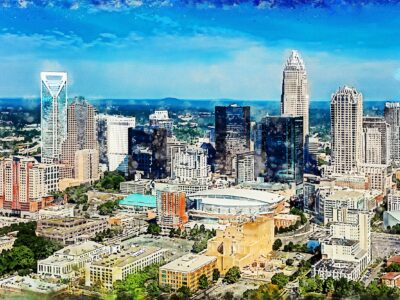 Charlotte watercolor canvas, Charlotte Canvas, Charlotte watercolor skyline, Charlotte Wall canvas, watercolor canvas Charlotte art,Charlott