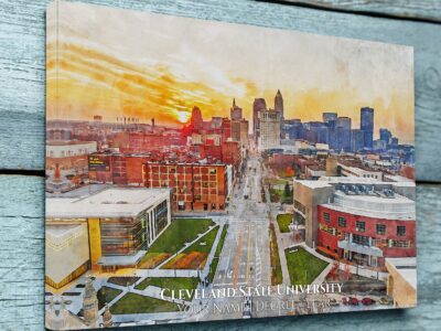 Cleveland State University canvas watercolor. Graduation gift, Cleveland State University ,