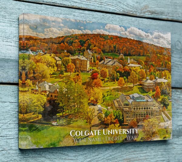 COLGATE UNIVERSITY CAMPUS CANVAS PRINT HANGING ON WALL