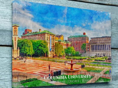 COLUMBIA UNIVERSITY CAMPUS CANVAS PRINT HANGING ON WALL