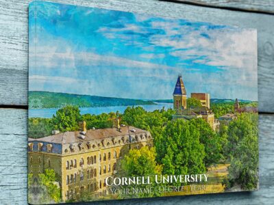 CORNELL UNIVERSITY CAMPUS CANVAS PRINT HANGING ON WALL
