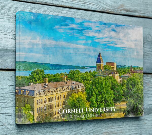 CORNELL UNIVERSITY CAMPUS CANVAS PRINT HANGING ON WALL