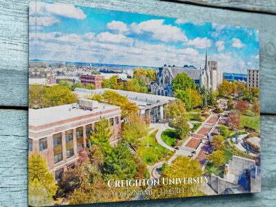 Creighton University watercolor. Graduation gift, Creighton University , College wall art,  College WC