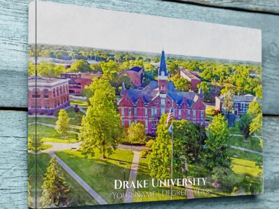 UNIVERSITY OF MIAMI CAMPUS CANVAS PRINT HANGING ON WALL