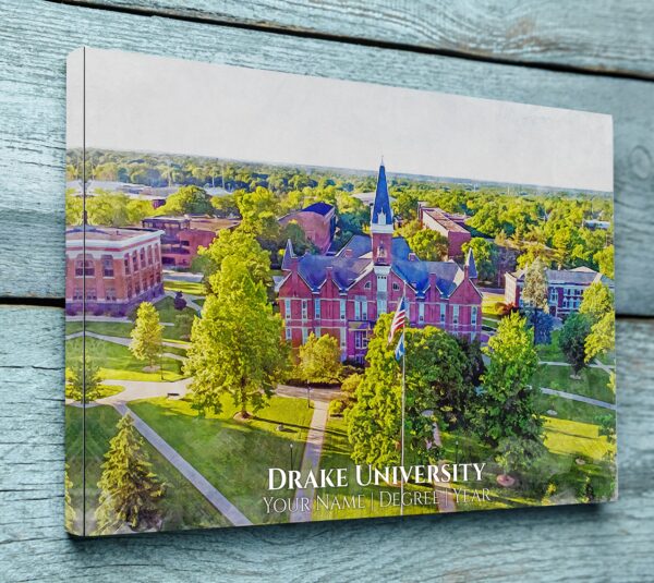 UNIVERSITY OF MIAMI CAMPUS CANVAS PRINT HANGING ON WALL