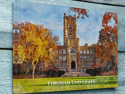 FORDHAM UNIVERSITY CAMPUS CANVAS PRINT HANGING ON WALL