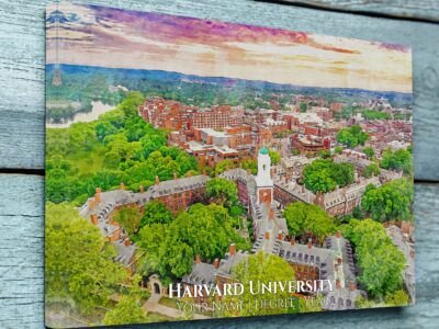 HARVARD CAMPUS CANVAS PRINT HANGING ON WALL