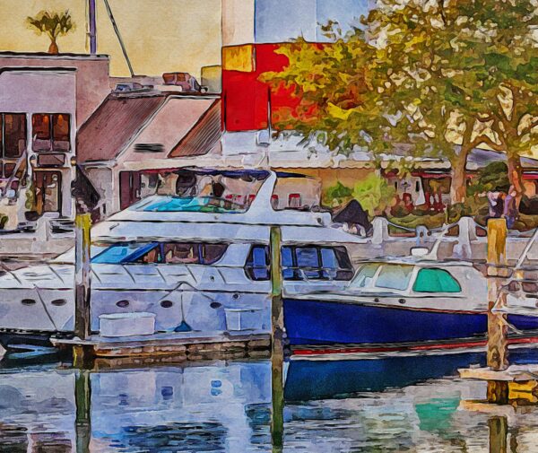 Hilton Head SC watercolor, Hilton Head Lighthouse Canvas, South Carolina watercolor canvas, Hilton head wall art, Hilton Head print - Image 2