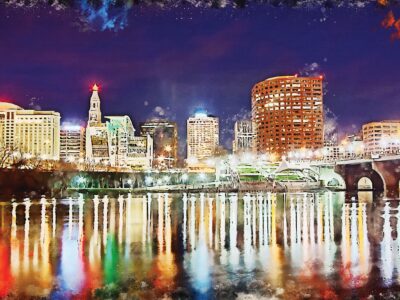 Hartford watercolor canvas, Hartford watercolor Canvas,  Hartford wall canvas,  Hartford photo wall art print, Hartford