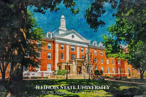 UNIVERSITY OF ILLINOIS STATE IMAGE SHOWING CAMPUS BUILDING