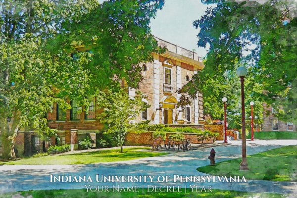 INDIANA UNIVERSITY OF PENNSYLVANIA IUP IMAGE SHOWING CAMPUS BUILDING