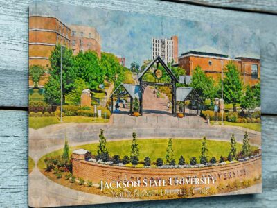 UNIVERSITY JACKSON STATE CAMPUS CANVAS PRINT HANGING ON WALL