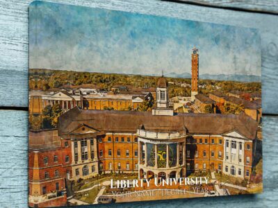 LIBERTY UNIVERSITY CAMPUS CANVAS PRINT HANGING ON WALL