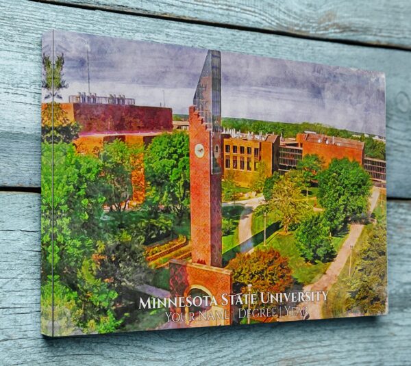 Minnesota State University watercolor. Graduation gift, Minnesota State University , College wall art,  College WC