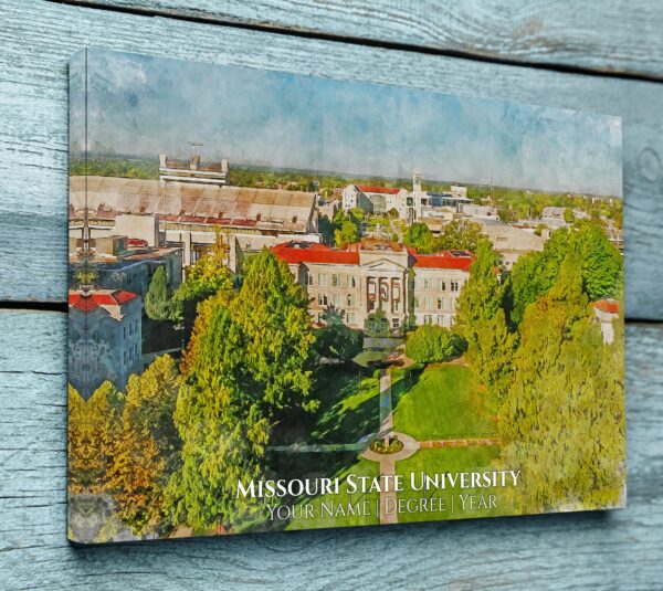 Missouri State University watercolor. Graduation gift, Missouri State University , College wall art,  College WC