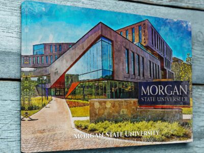 DRAKE UNIVERSITYCAMPUS CANVAS PRINT HANGING ON WALL