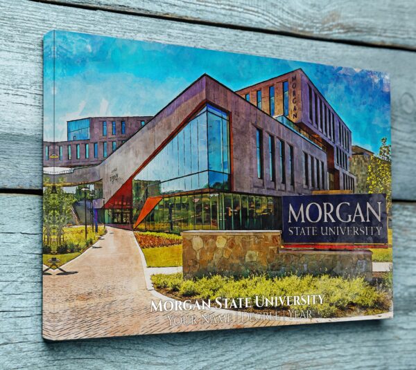 DRAKE UNIVERSITYCAMPUS CANVAS PRINT HANGING ON WALL