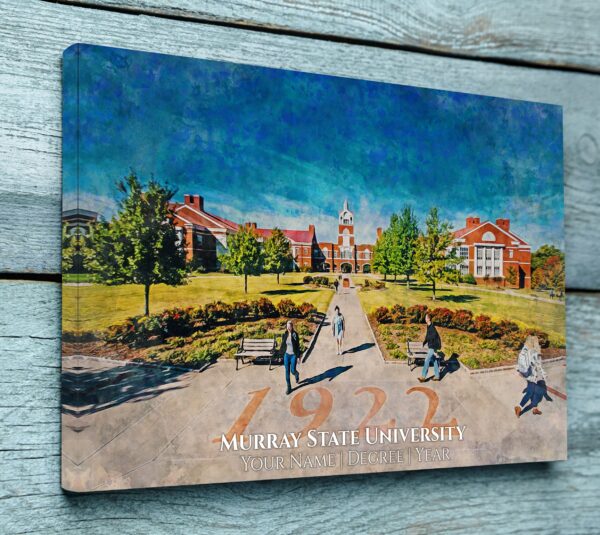 MURRAY STATE UNIVERSITY CAMPUS CANVAS PRINT HANGING ON WALL