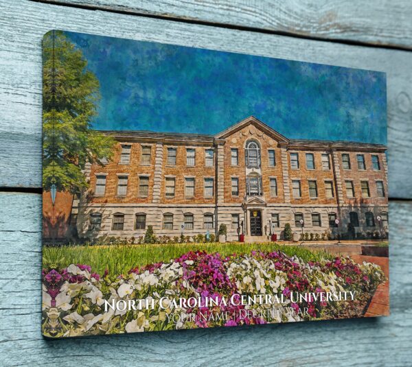 UNIVERSITY OF NORTH CAROLINA CENTRALCAMPUS CANVAS PRINT HANGING ON WALL