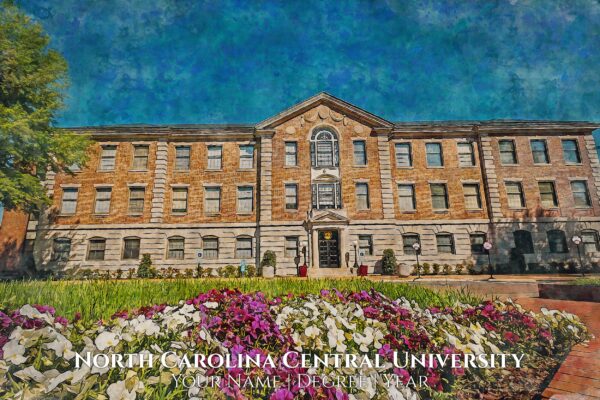 UNIVERSITY OF NORTH CAROLINA CENTRAL IMAGE SHOWING CAMPUS BUILDING