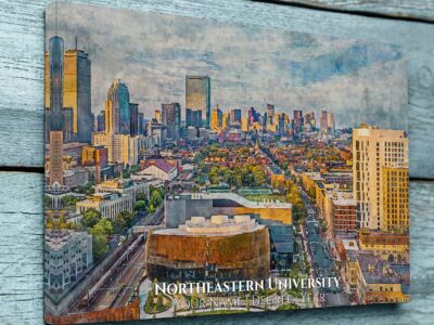 NORTH EASTERN UNIVERSITY CAMPUS CANVAS PRINT HANGING ON WALL
