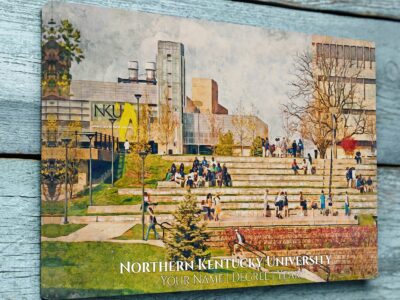 UNIVERSITY OF NORTHERN KENTUCKY CAMPUS CANVAS PRINT HANGING ON WALL